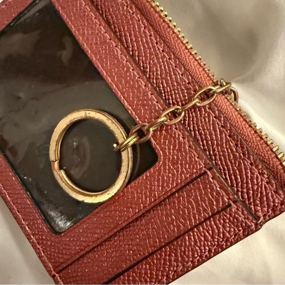 EUC Coach Metallic Pink Crossgrain Mini Skinny Id Case - Picture 3 of 5